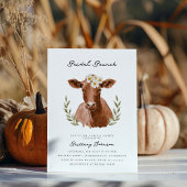 Rustieke Chic Koe Print Boerderij Vrijgezellenfees Kaart