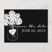 Rustieke Chic Mason Jar bruiloft Save the Date Aankondigingskaart (Voorkant)