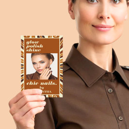 Rustieke Chic Nail Beauty Salon Bedrijfsfoto Visitekaartje