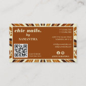 Rustieke Chic Nail Salon Zakelijke Fotocollage Visitekaartje (Achterkant)