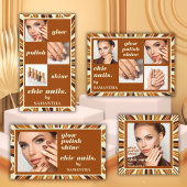 Rustieke Chic Nail Salon Zakelijke Fotocollage Visitekaartje