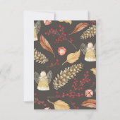 Rustieke Chic Natuurlijke Kerstmis Partij Save the Save The Date (Achterkant)