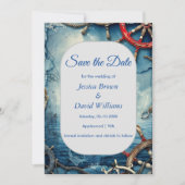 Rustieke Chic Nautical Wedding Save the Date Kaart (Voorkant)