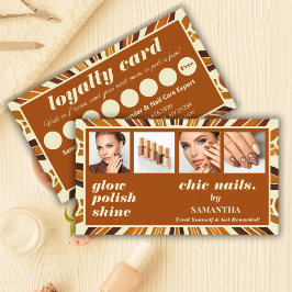 Rustieke Chic Photo Collage Nails door Beauty Salo Klantenkaartje