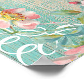 rustieke chic poster, trouwgastenboekposter poster (Hoek)