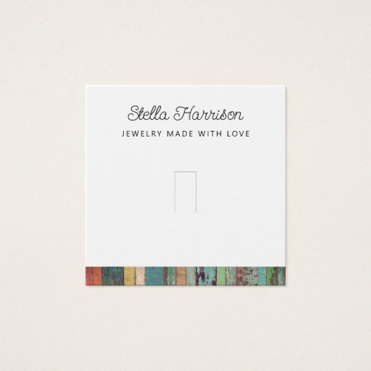 Rustieke Chic Ring Sieraden Display Kaart (Voorkant)