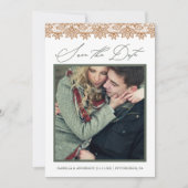 Rustieke Chic Salie en Jute Foto Save the Date (Voorkant)