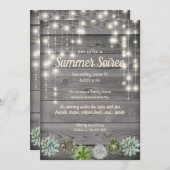 Rustieke Chic Uitnodiging (Voorkant / Achterkant)