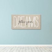 Rustieke Chic Volg Je Dromen Canvas Afdruk (Insitu (Houten vloer))