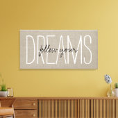 Rustieke Chic Volg Je Dromen Canvas Afdruk (Insitu (Woonkamer))