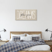 Rustieke Chic Volg Je Dromen Canvas Afdruk (Insitu (Slaapkamer))