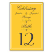 Rustieke Chic Warm Geel Fancy Script Wedding Kaart (Voorkant)