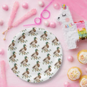 Rustieke Chic Waterverf Mallard Duck Papieren Bordje (Feest)