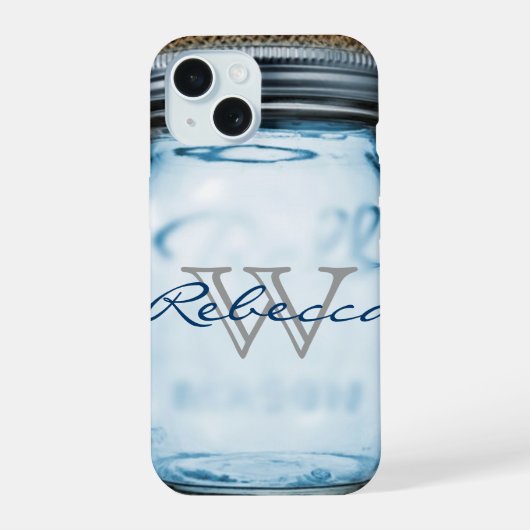 rustieke chic westerse jute customizebare metselwe iPhone 15 case (Achterkant)