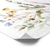 Rustieke Chic Wilde Bloemen Bruidsdiner Welkom Poster (Hoek)