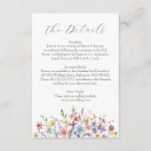 Rustieke Chic Wildflower Garden Wedding Informatiekaartje (Voorkant)