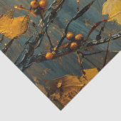 Rustieke Chickadee in de herfst schilderij Decoupa Tissuepapier (Detail)