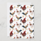 Rustieke Chicken Baby shower Invitation Kaart (Achterkant)