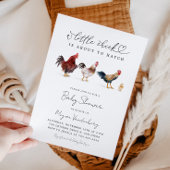 Rustieke Chicken Baby shower Invitation Kaart