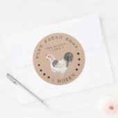 Rustieke Chicken Craft Egg Carton Sticker (Envelop)