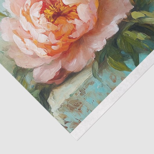 Rustieke Chicken Wire Basket Perziken Decoupage Tissuepapier (Detail)