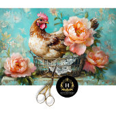 Rustieke Chicken Wire Basket Perziken Decoupage Tissuepapier