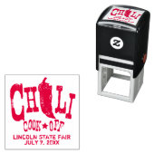 Rustieke Chili Cook Off wedstrijd Zelfinktende Stempel (In situ)