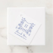 Rustieke Chinoiserie Bow Floral Crest Baby shower Bedankjes Labels (In situ)