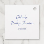 Rustieke Chinoiserie Bow Floral Crest Baby shower Bedankjes Labels (Achterkant)