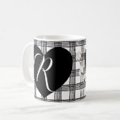 Rustieke chique boerderij stijl monogram koffiemok (Voorkant links)
