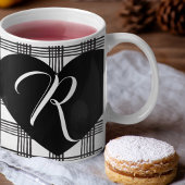 Rustieke chique boerderij stijl monogram koffiemok