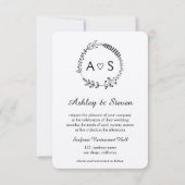 Rustieke chique bothanische huwelijksuitnodiging k kaart (Voorkant)