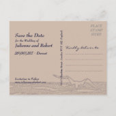 Rustieke chique bruiloft Save the Date Briefkaart (Achterkant)