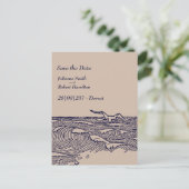 Rustieke chique bruiloft Save the Date Briefkaart (Staand voorkant)