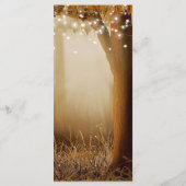 Rustieke Chique Country Tree String Lights Bruilof Menu (Achterkant)