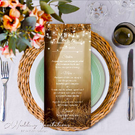 Rustieke Chique Country Tree String Lights Bruilof Menu