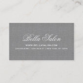 Rustieke Chique Faux Burlap Visitekaartje (Voorkant)