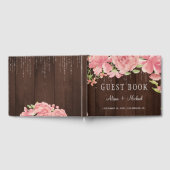 Rustieke chique floral string lichten bruiloft gastenboek (Volledig)
