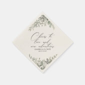 Rustieke chique gedempt groen nieuwe avonturen pap servet (Hoek)