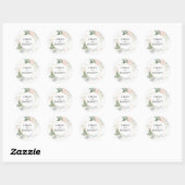 Rustieke Chique Groen Goud Botanische Boho Bruilof Ronde Sticker (Vel)