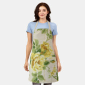  rustieke chique grote gele rozen op Trellis Schort (Gedragen)