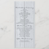 Rustieke chique koraal en turquoise trouwprogramma programmakaart (Achterkant)