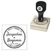 Rustieke chique krans Sweet Ending bruiloft Rubberstempel (Gestempeld)