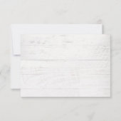 Rustieke chique moderne bruiloft details Kaart (Achterkant)