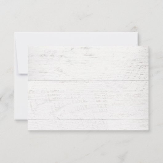 Rustieke chique moderne bruiloft RSVP Kaart (Achterkant)