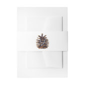 Rustieke Chique Pine Cone Belly Band Uitnodigingen Wikkel (Voorkant Voorbeeld)