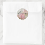 Rustieke Chique  Roze Rozen Liefde Stickers (Tas)