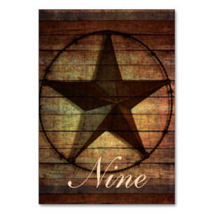 Rustieke chique schuur hout Texas Star westerne br Kaart