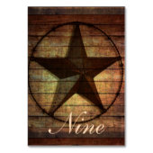 Rustieke chique schuur hout Texas Star westerne br Kaart (Achterkant)
