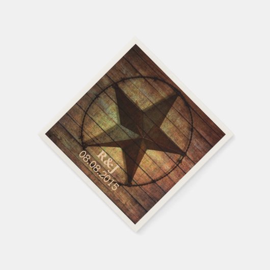 Rustieke chique schuur hout Texas Star westerne br Servet (Hoek)